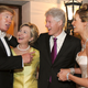Hillary Clinton and Bill Clinton (center) at Donald and Melania Trump’s wedding in 2005
MARING PHOTOGRAPHY/GETTY Images